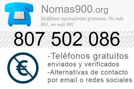Teléfono 807502086