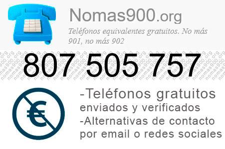 Teléfono 807505757