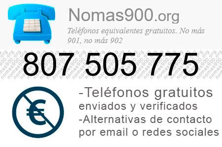 Teléfono 807505775