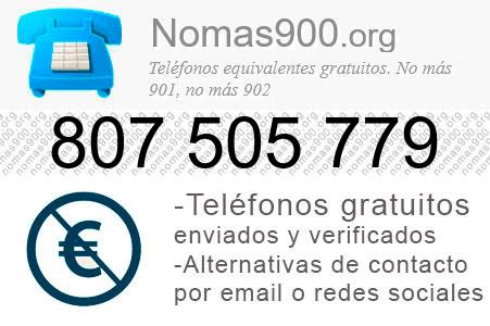 Teléfono 807505779