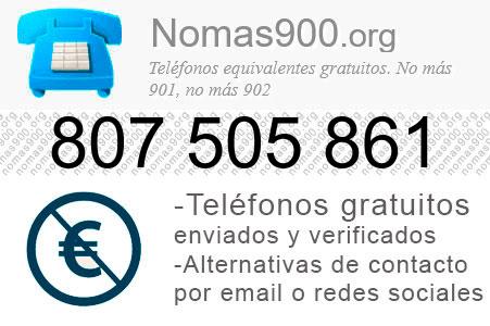 Teléfono 807505861