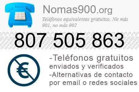 Teléfono 807505863