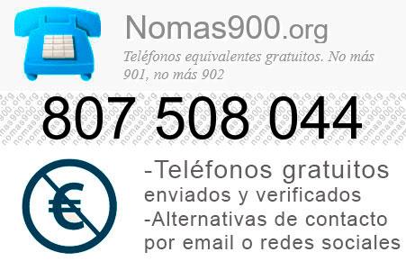 Teléfono 807508044