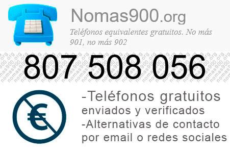 Teléfono 807508056