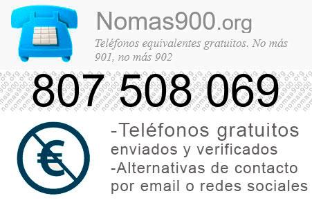 Teléfono 807508069
