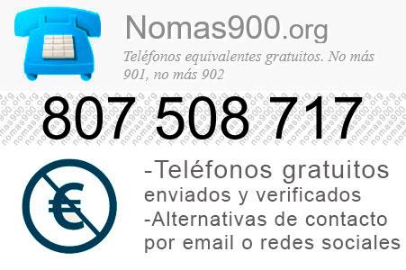 Teléfono 807508717