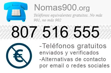 Teléfono 807516555