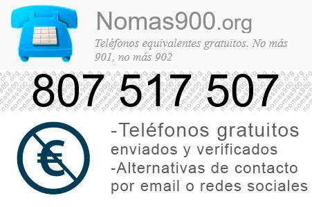 Teléfono 807517507
