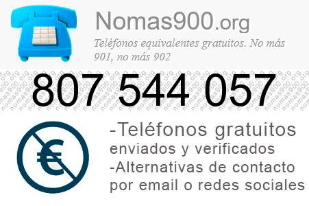 Teléfono 807544057