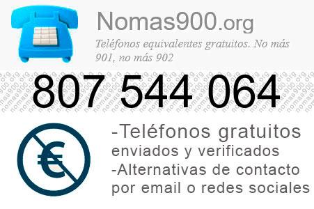 Teléfono 807544064