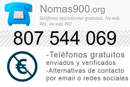 Teléfono 807544069