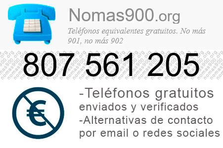 Teléfono 807561205