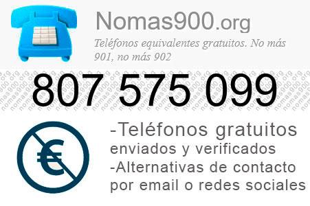 Teléfono 807575099