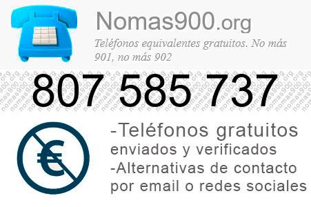 Teléfono 807585737