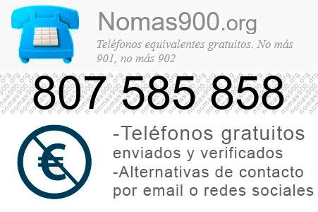 Teléfono 807585858