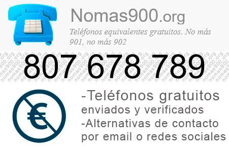 Teléfono 807678789