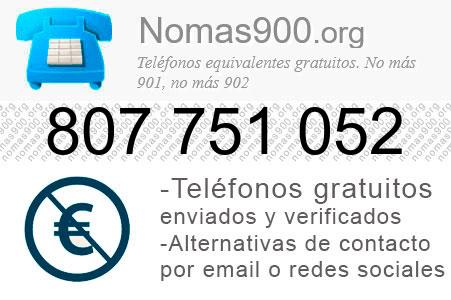 Teléfono 807751052