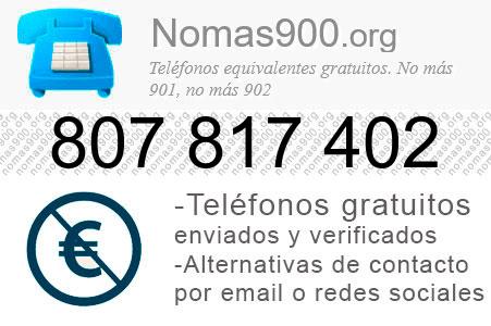 Teléfono 807817402