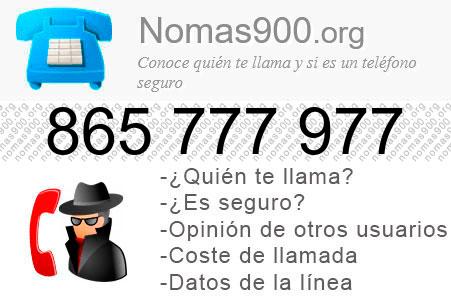 Teléfono 865777977