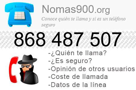Teléfono 868487507