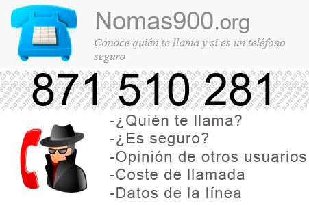 Teléfono 871510281