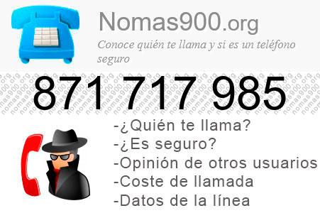 Teléfono 871717985