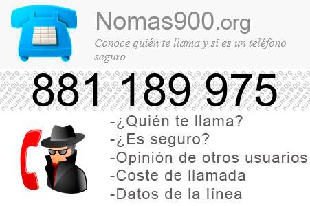 Teléfono 881189975