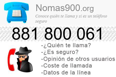 Teléfono 881800061