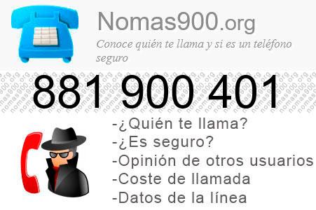Teléfono 881900401
