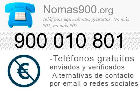 Teléfono 900010801