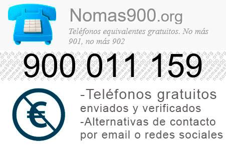 Teléfono 900011159