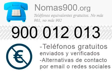 Teléfono 900012013