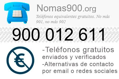 Teléfono 900012611