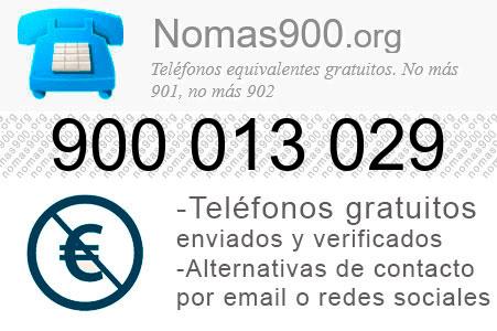 Teléfono 900013029