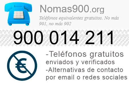 Teléfono 900014211