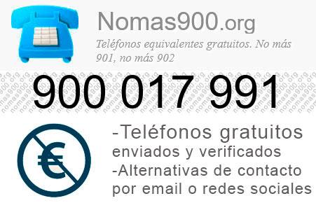 Teléfono 900017991