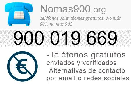 Teléfono 900019669