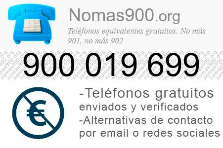 Teléfono 900019699