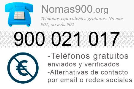 Teléfono 900021017