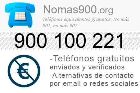 Teléfono 900100221