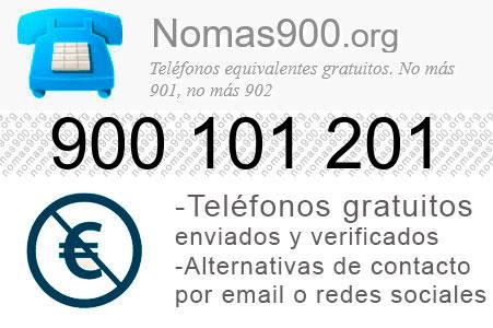 Teléfono 900101201