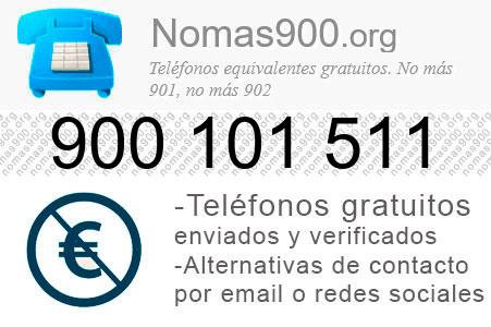 Teléfono 900101511