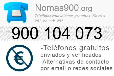 Teléfono 900104073