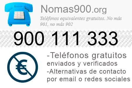 Teléfono 900111333
