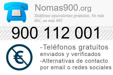 Teléfono 900112001