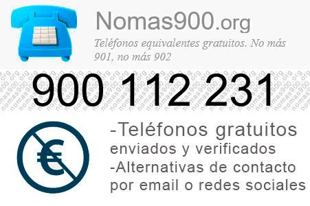 Teléfono 900112231