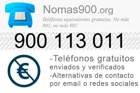 Teléfono 900113011