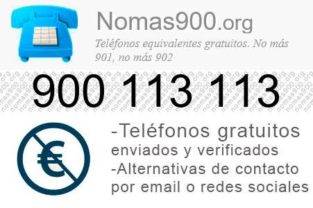 Teléfono 900113113