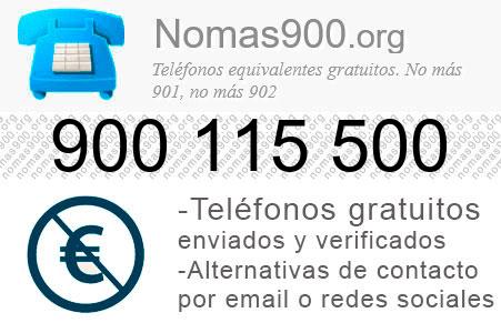 Teléfono 900115500