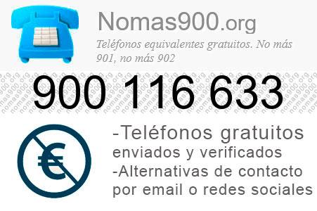Teléfono 900116633